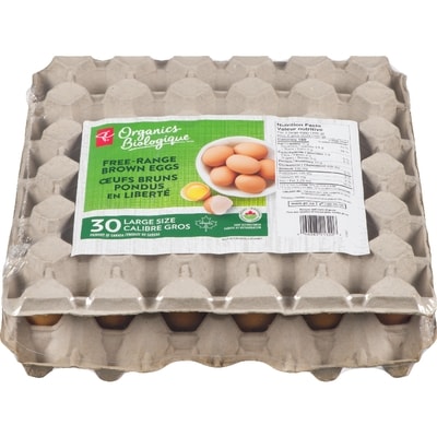 PC Organics Free-Range Large Brown Eggs, Club Pack (30 Count) 30 ea, $0.56/1ea
