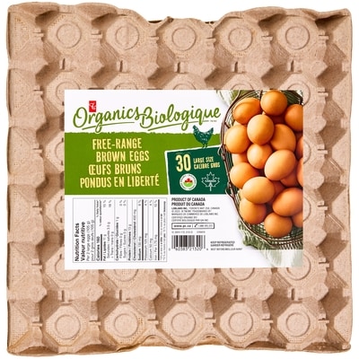 PC Organics Free-Range Large Brown Eggs, Club Pack (30 Count) 30 ea, $0.58/1ea