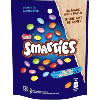 Nestlé Smarties Chocolate Small Cello 130 g, $3.30/100g