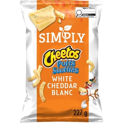 Frito-Lay Grignotines à saveur de fromage Simply Soufflés Cheddar blanc 227 g, 2,86 $/100g