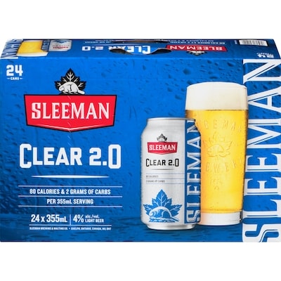 Sleeman Clear Beer (ID required at pick-up) 24x355.0 ml, $0.46/100ml