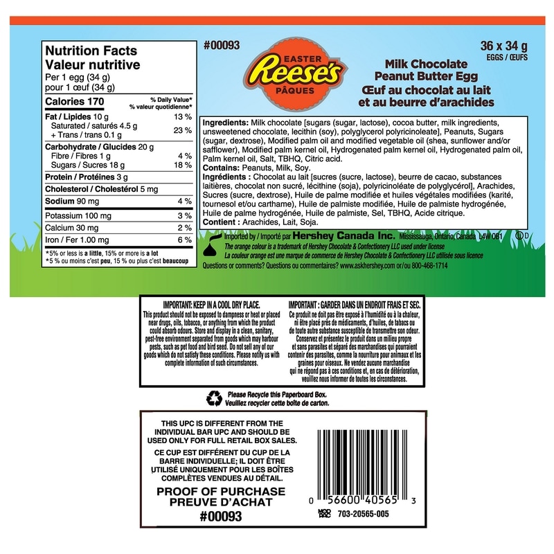 Milk Chocolate And Peanut Butter Easter Egg