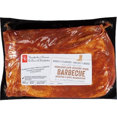 President's Choice Barbecue Seasoned Pork Shoulder Blade (World Of Flavours ) 900 g, $1.61/100g