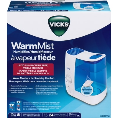 Vicks Humidificateur WarmMist pour une pièce de grande ou moyenne taille, capacité de 3,8 l 1 ea, 58,99 $/1ch