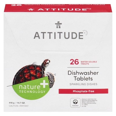 Attitude Dishwasher Tablets Sparkling Dishes   416 g, $2.28/100g
