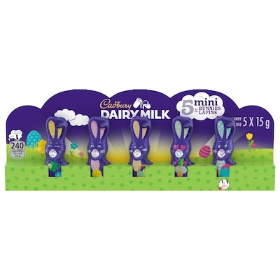 Cadbury Dairy Milk Hollow Mini Easter Bunnies 75 g, $6.67/100g
