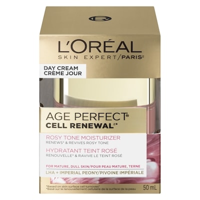 L’Oréal Crème de jour hydratant teint rosé Age Perfect Cell Renewal de Skin Expert 50 ml, 75,58 $/100ml