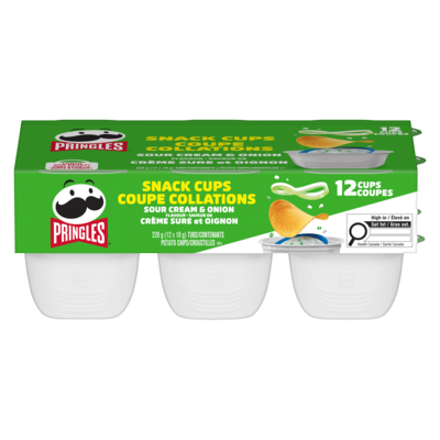 Pringles Snack Stacks, Crème sure et oignon 228 g, 3,50 $/100g