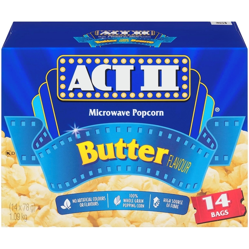 Microwave Popcorn! Butter Flavour, 14 packs
