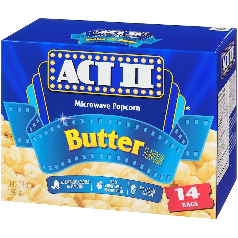 Microwave Popcorn! Butter Flavour, 14 packs