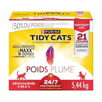Purina Tidy Cats poids plume litière pour chats multi-chats 24/7 performance 5.44 kg, 0,48 $/100g