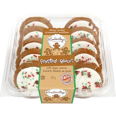Kimberley's Bakeshoppe Holiday Ginger Frosted Cookies Pk 10 383 g, $400.00/100g