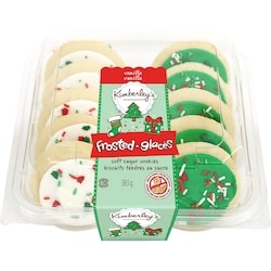 Kimberley's Bakeshoppe Vanilla White & Green Mixed Frosted Cookies Pk 10 383 g, $1.17/100g