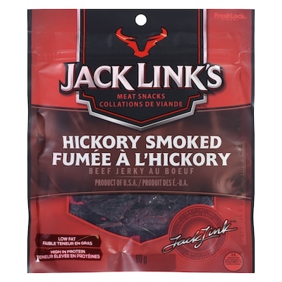 Jack Links Hickory Smoked Beef Jerky Meat Snacks 80 g, $9.36/100g