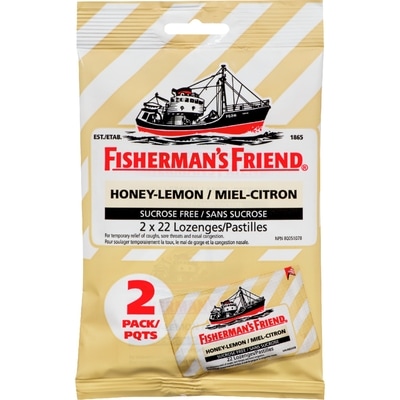 Fisherman’s Friend Pastilles, miel et citron, 2 paquets de 22 pastilles de Fisherman’s Friend 44 ea, 0,10 $/1ch