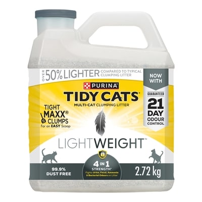 Purina Tidy Cats LightWeight Cat Litter 4-in-1 Strength Multi-Cat 2.72 kg, $0.57/100g