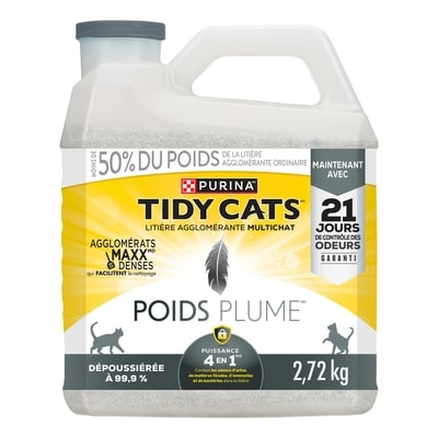 Purina Tidy Cats poids plume litière pour chats multi-chats puissance 4-en-1 2.72 kg, 0,57 $/100g