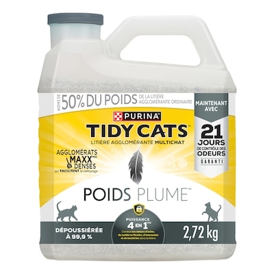 Purina Tidy Cats poids plume litière pour chats multi-chats puissance 4-en-1 2.72 kg, 0,55 $/100g