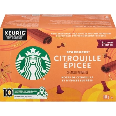 Starbucks Citrouille Épicée Aromatisé K-Cups Capsules 10 ea, 1,20 $/1ch