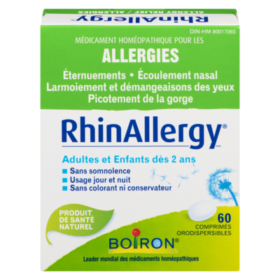 Boiron RhinAllergy pour les allergies 60 ea, 0,18 $/1ch