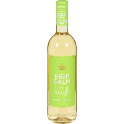KEEP CALM Keep Calm and Laugh Pinot Grigio White Wine (ID required at pick-up) 750 ml, $1.53/100ml