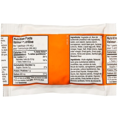 Sachet de vinaigrette ranch