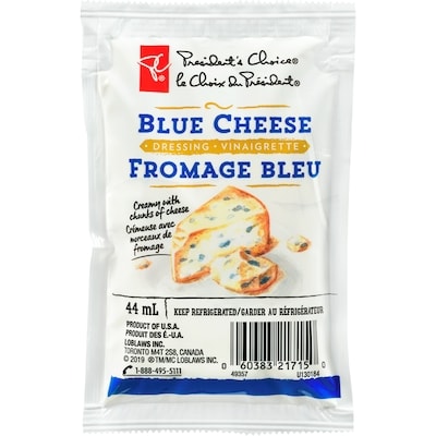 le Choix du Président Vinaigrette Fromage Bleu 44 ml, 1,11 $/100ml