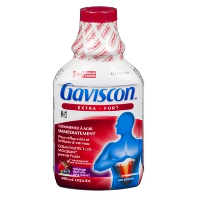 Gaviscon Soulagement des brûlures d’estomac Gaviscon, liquide, extra-fort, aux fruits 600 ml, 5,58 $/100ml