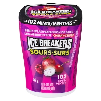 Ice Breakers Gommes assorties à la menthe et aux baies, bouteille 82 g, 7,06 $/100g