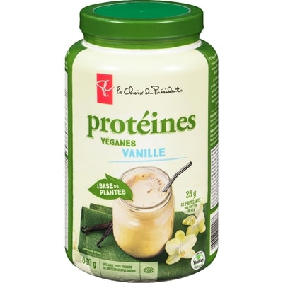le Choix du Président Protéine véganes à base de plantes, vanille 840 g, 6,61 $/100g