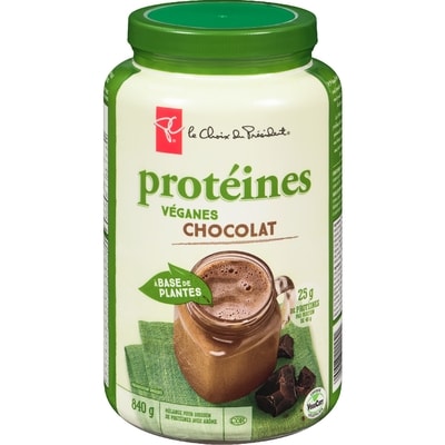 le Choix du Président Protéine véganes à base de plantes, chocolat 840 g, 6,61 $/100g