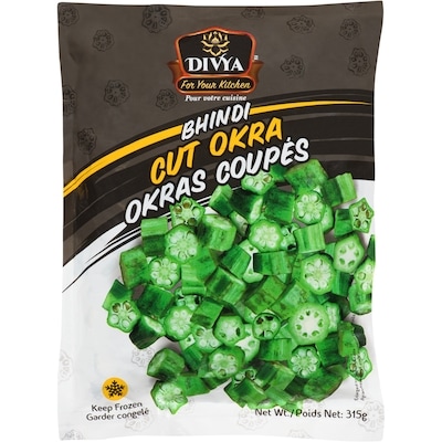 Divya Bhindi Okras Coupés 315 g, 0,47 $/100g