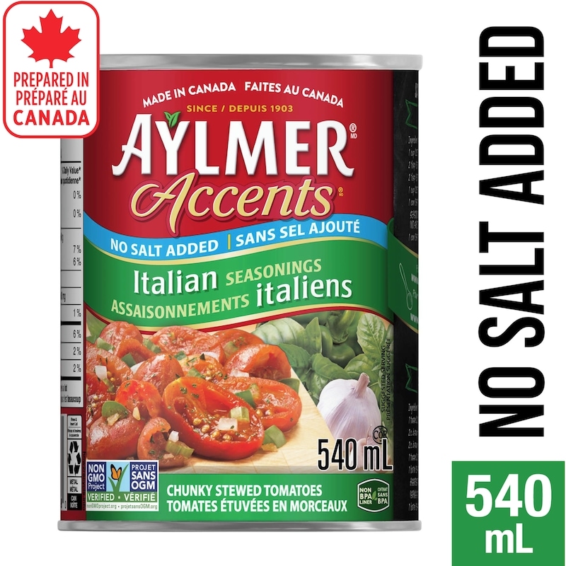 Accents No Salt Added Italian Chunky-Stewed Tomato