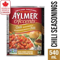 Aylmer Tomatoes Accents Chili  540 ml, $0.46/100ml