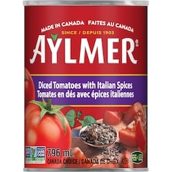 Aylmer Tomates en dés avec épices italiennes 796 ml, 0,21 $/100ml
