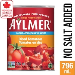 Aylmer Tomatoes Diced, No Salt Added 796 ml, $0.21/100ml
