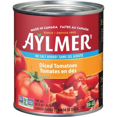 Aylmer Tomates en dés sans sel ajouté 796 ml, 0,25 $/100ml