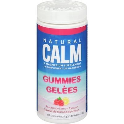 Natural Calm Magnesium Gummies Raspberry Lemon Flavour 120 ea, $0.30/1ea