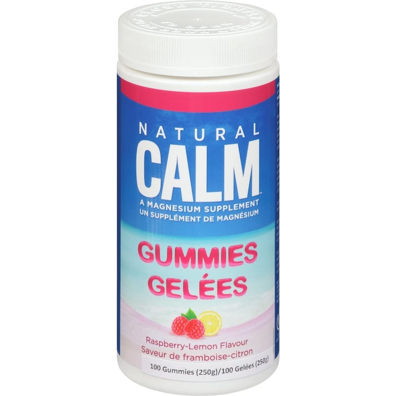 Natural Calm Magnesium Gummies Raspberry Lemon Flavour - 120 ea