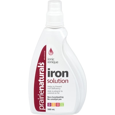 Prairienaturals Solution de fer ionique 500 ml, 9,00 $/100ml