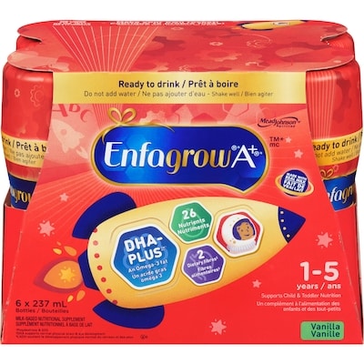 Enfagrow Toddler & Child Nutritional Drink, Ready to Feed, Vanilla Flavour 6x355.5 ml, $1.27/100ml