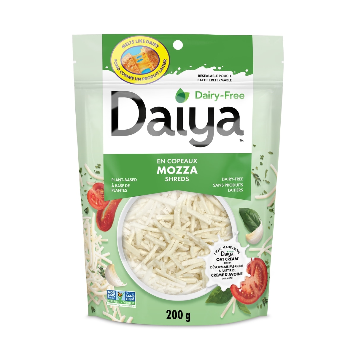 Daiya Dairy Free Mozzarella Cheese Shreds 200 g, $3.50/100g