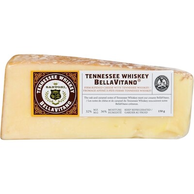 Bellavitano Tennessee Whiskey Bellavitano 32% M.G. Fromage Affiné À Pâte Ferme Imprégner Du Whiskey 150 g, 7,99 $/100g
