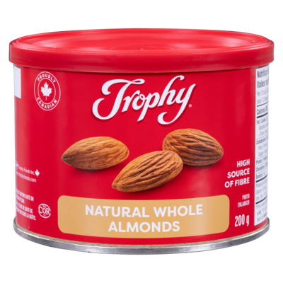 Trophy Almonds Natural Whole 200 g, $3.00/100g