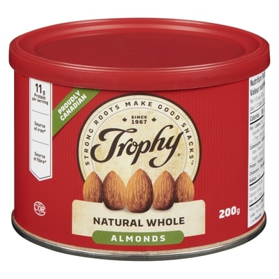 Trophy Almonds Natural Whole 200 g, $2.75/100g