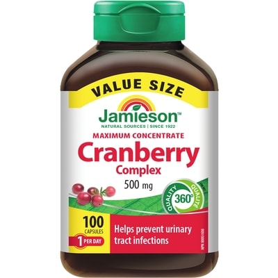 Jamieson Maximum Concentrate Cranberry Complex Capsules, 500 mg 100 Count 100 ea, $0.31/1ea