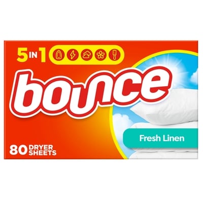 Fabric Softener Sheets, Fresh Linen Scent, 80 Count