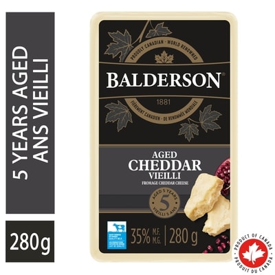 Balderson Fromage cheddar vieilli 5 ans 280 g, 5,89 $/100g