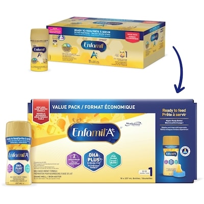 A+ Ready to Feed Baby Formula Bottles, Case