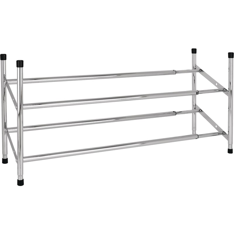 2-Tier Chrome Plated Shoe Rack
